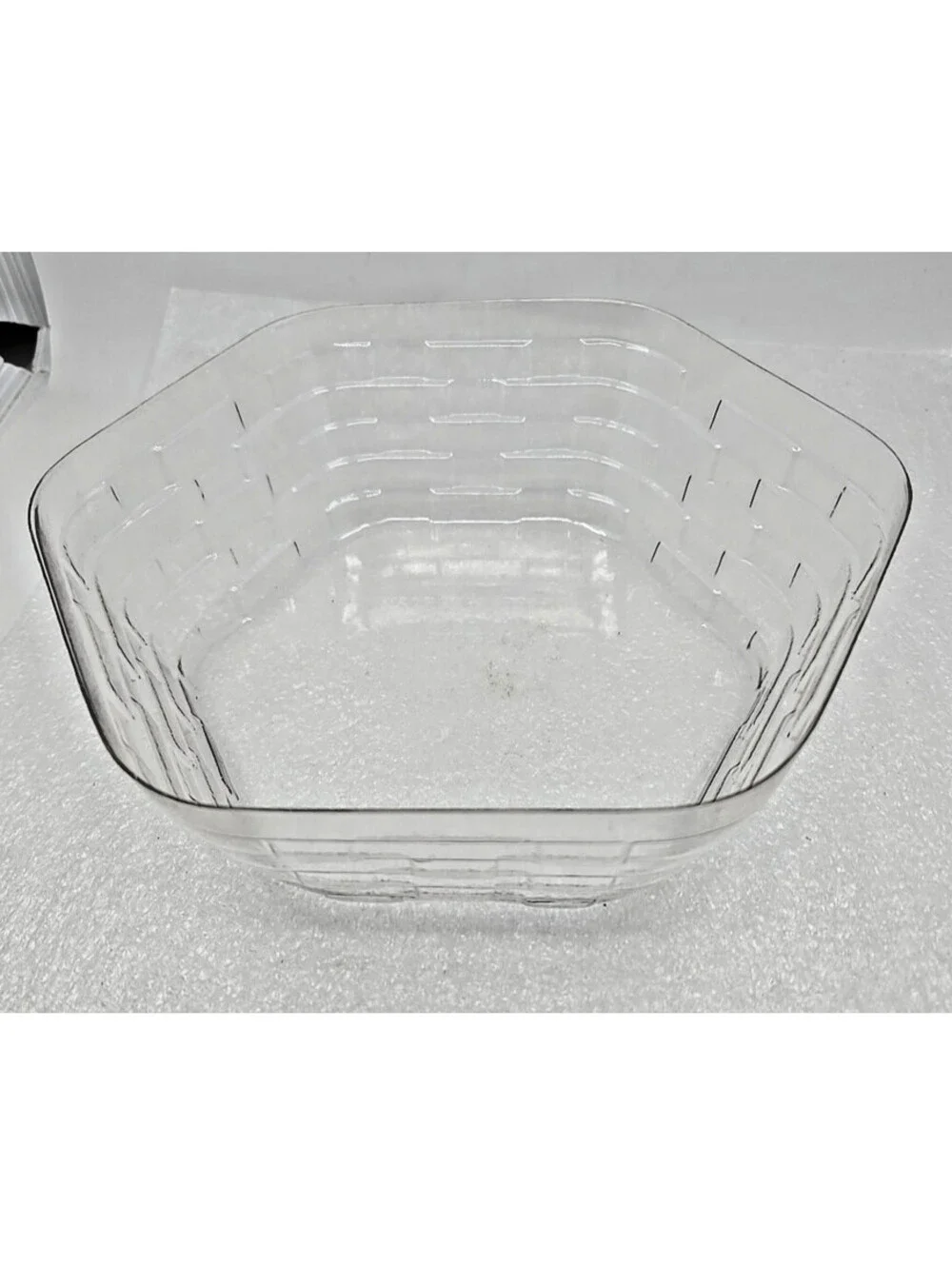 Longaberger 2000 Hexagon Basket Set w/Protector & Wood Lid #42552 - 7.5
